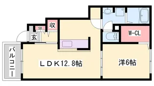エレガンテ ヴィラⅢ【1階】の間取り