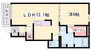 リヴィエールⅡ【1階】の間取り