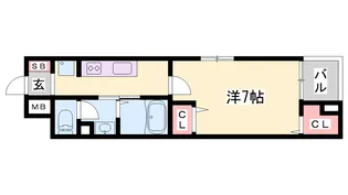 パティオ【203号室】の間取り