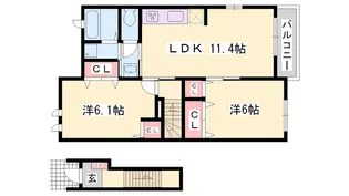 マーベラスいぬいⅡ【2階】の間取り