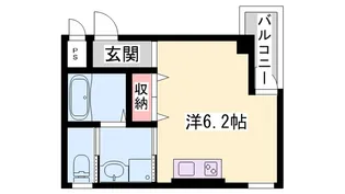 プランドール姫路【401号室】の間取り