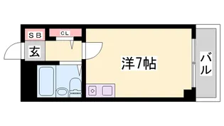 カルム白鷺【414号室】の間取り