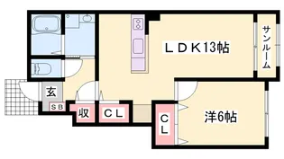 ミルキーウェイB【101号室】の間取り