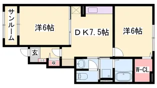 D・グロリアⅡ【103号室】の間取り
