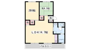 クローバー広畑才【401号室】の間取り