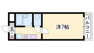 雅ガーデンハイツ【N208号室】の間取り