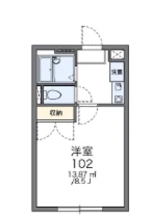 レオパレス寿【108号室】の間取り
