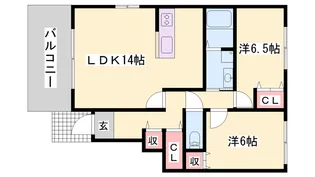 Maison Claire 1番館【2階】の間取り