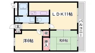 春名マンション【302号室】の間取り