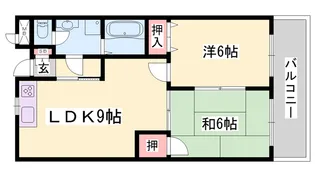 ハイツパディーサイド【A203号室】の間取り