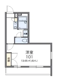 レオパレス本竜野【101号室】の間取り