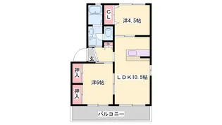 フローラKanki【2階】の間取り
