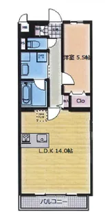 エスペーロ青山北【206号室】の間取り