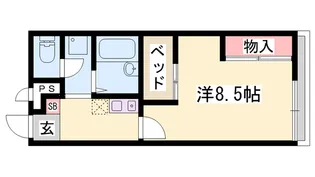 レオパレスGREEN TURF【202号室】の間取り