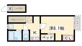レオパレスドミール細江N壱番館【210号室】の間取り