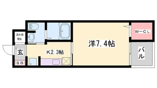 ブリーズコート城北【4階】の間取り