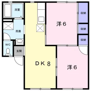 シャトー北新町【201号室】の間取り