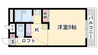 レオパレスGREEN GABLES【203号室】の間取り