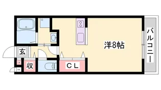 サザンクロス【203号室】の間取り