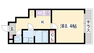 メゾン・サンベリーナ【1階】の間取り