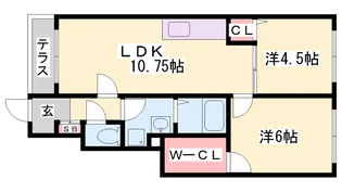 リヴィエール・スリジェ【1階】の間取り