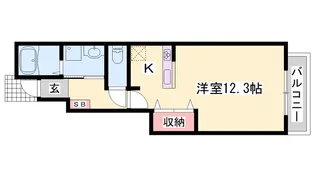 ラフレシールあぼしB【1階】の間取り