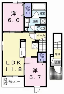 ノール・テリトワールⅡ【203号室】の間取り