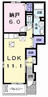 モス フロックス ノイ【1階】の間取り