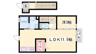 プラムコート【201号室】の間取り