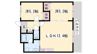 シャトー御立【3階】の間取り