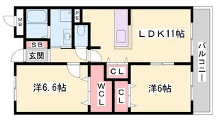 サニーガーデンⅡ【2階】の間取り