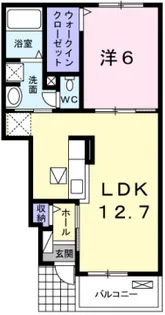 エスペランサ天神Ⅱ【1階】の間取り
