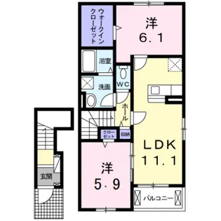 Peppy・Ⅱ【205号室】の間取り