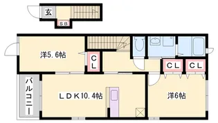 ウェールホルティーA【2階】の間取り