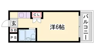 サニーパレス保城【411号室】の間取り