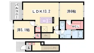 アルモニー・M【205号室】の間取り