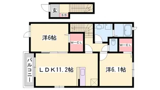 ペール・メゾンB【2階】の間取り