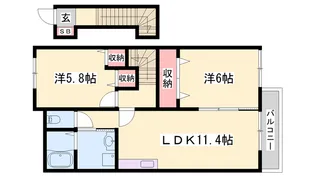マ・シェールⅠ【2階】の間取り