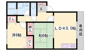 ハイカムールエレガンス【2階】の間取り