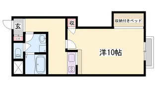 STAGE Ⅰ【106号室】の間取り