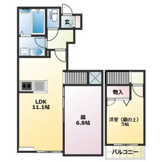 Belle Lead加古川 イチョウ並木【1階】の間取り