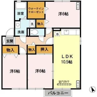 サンオリーブ御崎 B【2階】の間取り