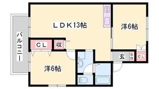 セジュール・プリニエ A棟【1階】の間取り
