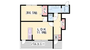 グロワールB【1階】の間取り