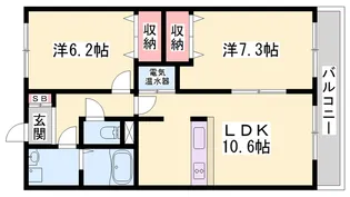 インタービレッジ城北【2階】の間取り