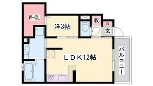ルーニィー船橋【1階】の間取り