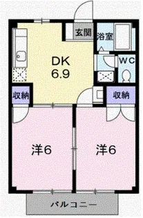 アメニティ浅見【2階】の間取り