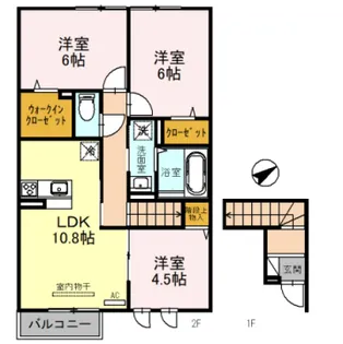 モアナ B棟【2階】の間取り