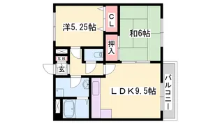 ハイツゆめさき【108号室】の間取り
