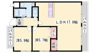 ベーセ・ベージュ西今宿【601号室】の間取り